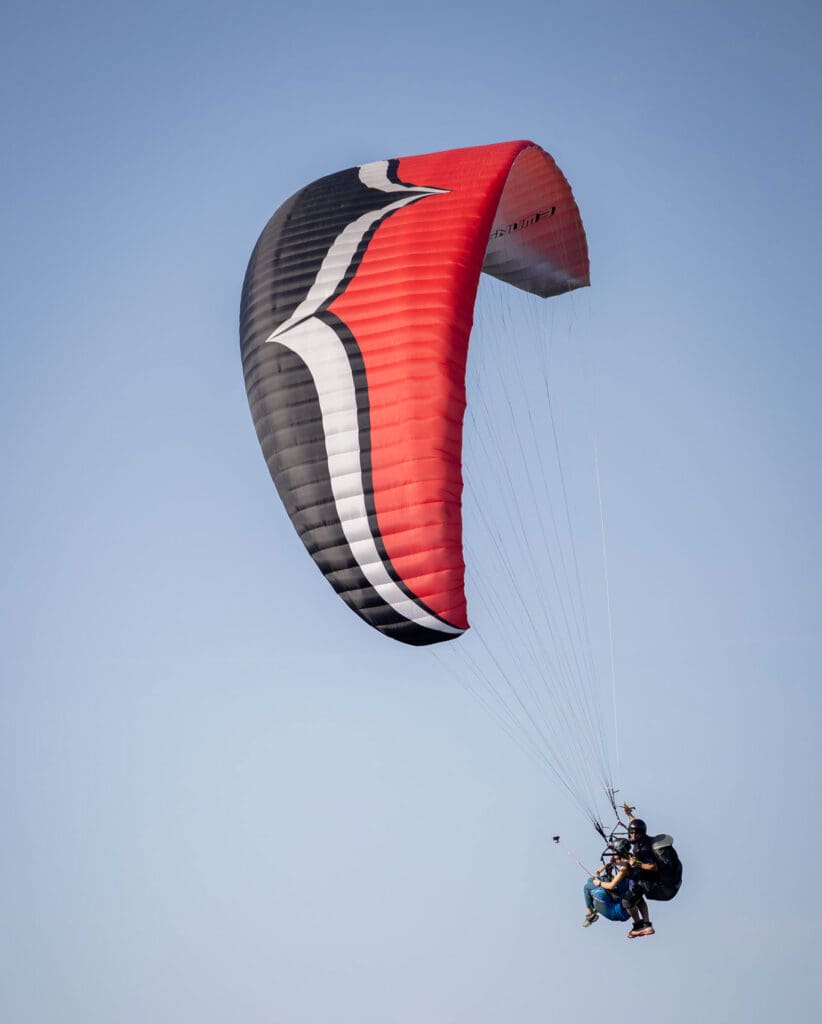 Tandem paragliding over the Zwölferhorn